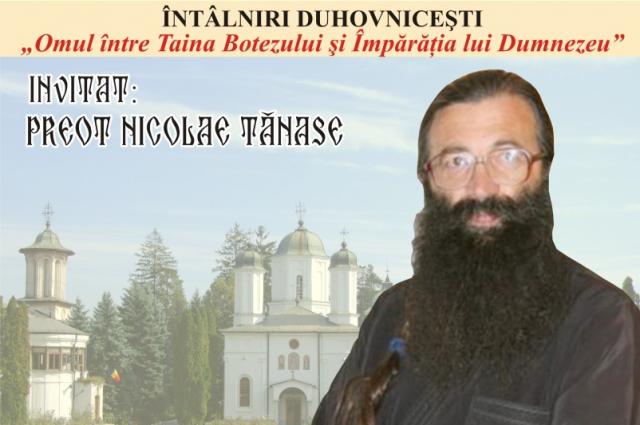 Părintele Nicolae Tănase va susține o conferință duhovnicească la Râmnicu Vâlcea