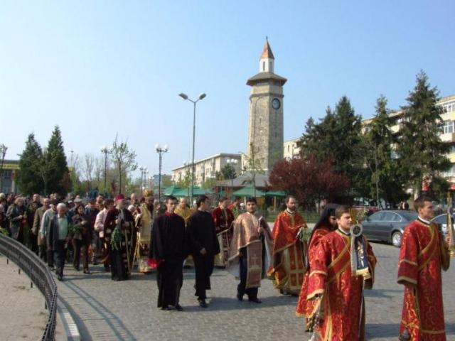 Procesiune de Florii în municipiul Giurgiu
