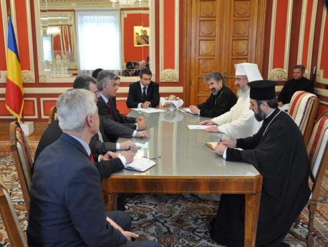 Preşedintele Parlamentului Greciei, în vizită la Patriarhia Română