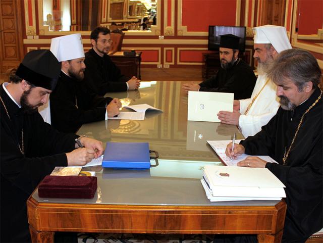 Preşedintele Departamentului pentru Relaţii Externe Bisericeşti al Patriarhiei Moscovei, în vizită la Patriarhia Română