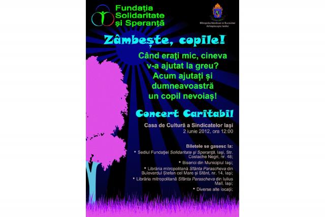 Concert caritabil organizat de Fundaţia „Solidaritate şi Speranţă“