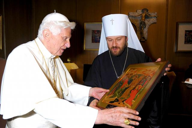 Mitropolitul Ilarion de Volokolamsk s-a întâlnit cu Papa Benedict XVI