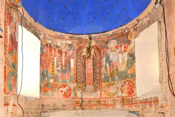 Descoperire în Franţa: ansamblu de picturi creştine romanice