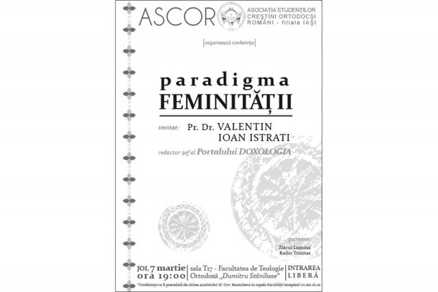 ”Paradigma feminităţii” - conferință ASCOR - filiala Iași