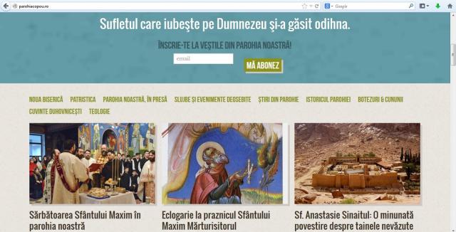 Parohia Munteni-Copou din Iași și-a lansat un nou site