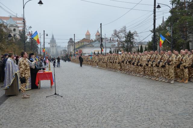 Slujbă religioasă oficiată de IPS Teofan la repatrierea militarilor Batalionului 151 Infanterie