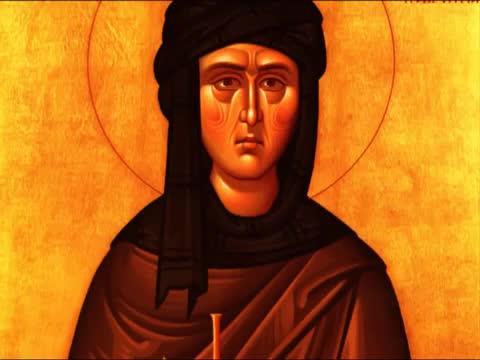 Troparul Sfintei Cuvioase Maria Egipteanca (în limba greacă)