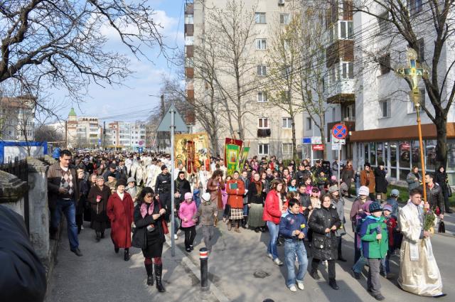 Procesiune dedicată Intrării Domnului în Ierusalim, la Iaşi