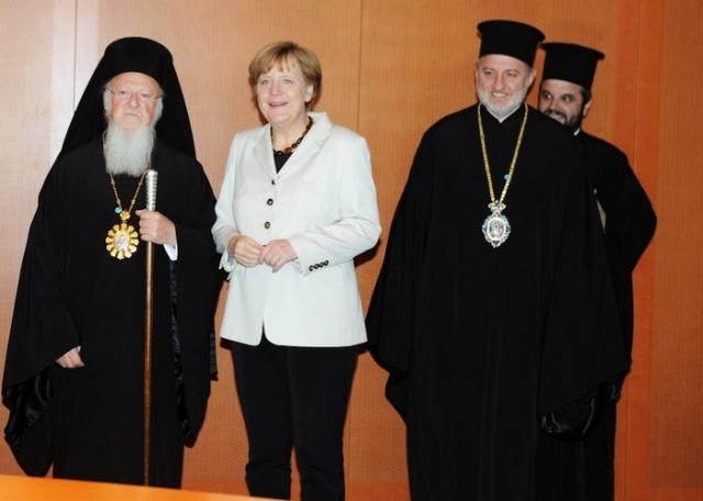 Patriarhul Bartolomeu în vizită la Angela Merkel
