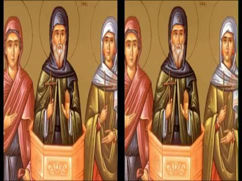 Troparul Sfântului Cuvios Simeon cel din Muntele Minunat (în limba greacă)