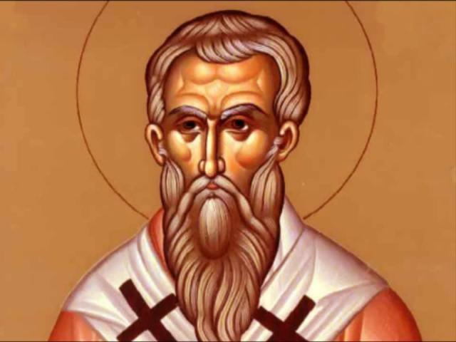 Troparul Sfântului Mucenic Patrichie, Episcopul Prusiei (în limba greacă)