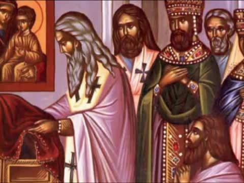 Troparul Așezării veșmântului Născătoarei de Dumnezeu în Vlaherne (în limba greacă)