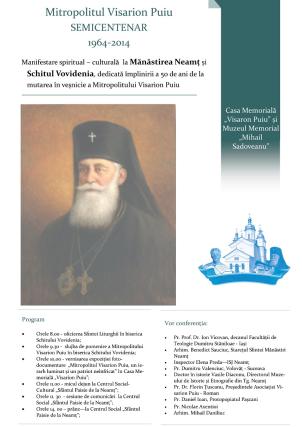 Semicentenarul Mitropolitului Visarion Puiu, la Mănăstirea Neamț și Schitul Vovidenia