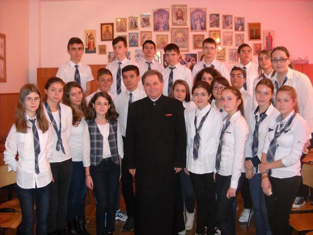 Conferinţă duhovnicească la Şcoala numărul 10 din Bacău