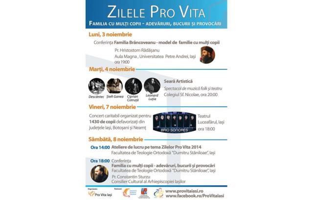Zilele Pro Vita Iași – evenimente dedicate familiei cu mulți copii