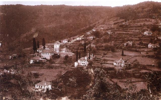 Fotografie cu schitul Sf. Dumitrie din perioada 1920-1930