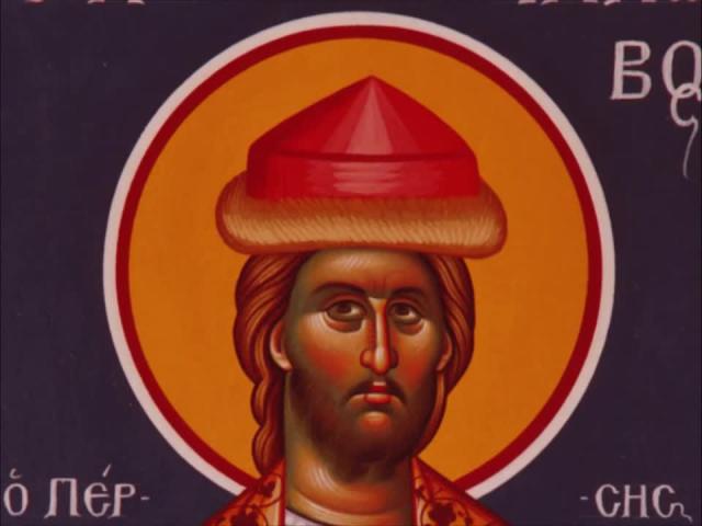 Troparul Sfântului Mare Mucenic Iacob Persul (în limba greacă)