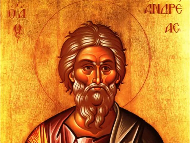Troparul Sfântului Apostol Andrei, cel Întâi Chemat, Ocrotitorul României (în limba greacă)