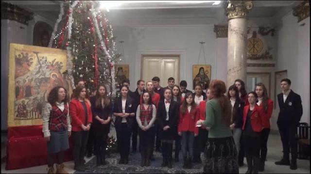 Colindători la Reședința Mitropolitană - Liceul Pedagogic Iași