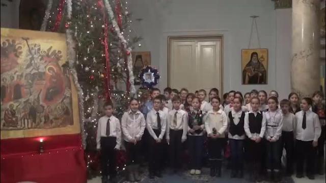 Colindători la Reședința Mitropolitană - Școala Tomești, județul Iași