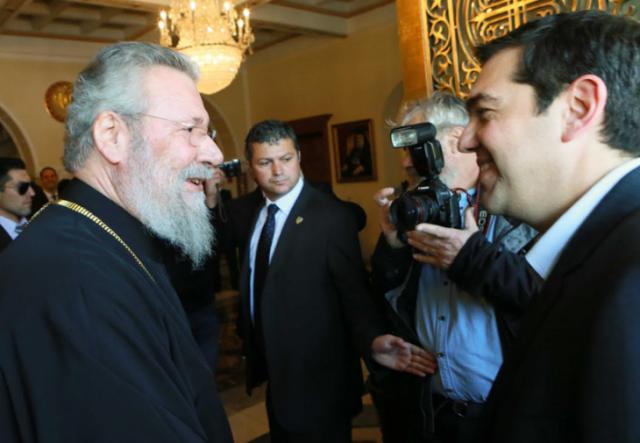 Arhiepiscopul Hrisostom al Ciprului l-a întâlnit pe noul premier grec