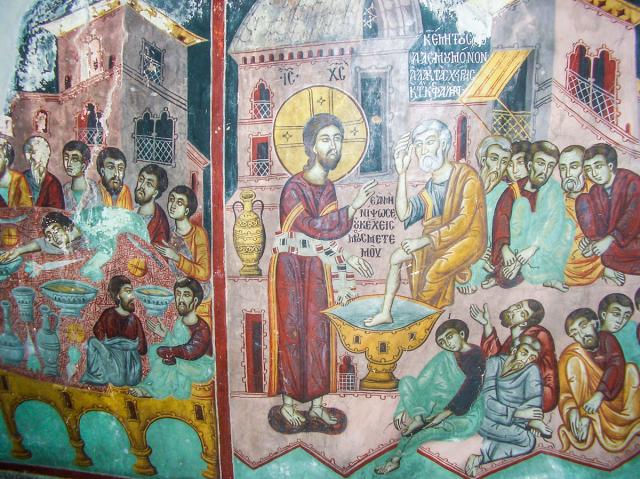Sfântul Neofit a pus să fie pictat el însuși de cinci ori în diferite ipostaze, în peştera sa de nevoinţă