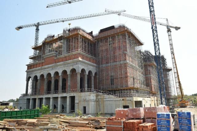 Stadiul lucrărilor pe şantierul Catedralei Mântuirii Neamului