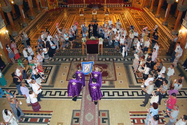 Slujba de Priveghere și Prohodul Maicii Domnului, la Catedrala Mitropolitană din Timișoara