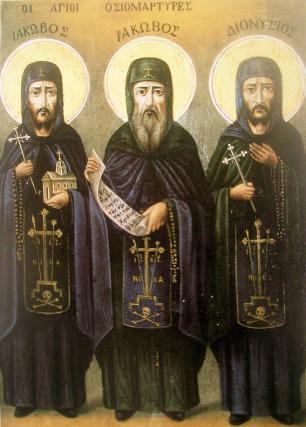 Viaţa Cuvioșilor Noi-Mucenici aghioriți Iacov și ucenicii săi, Iacov diaconul și Dionisie monahul