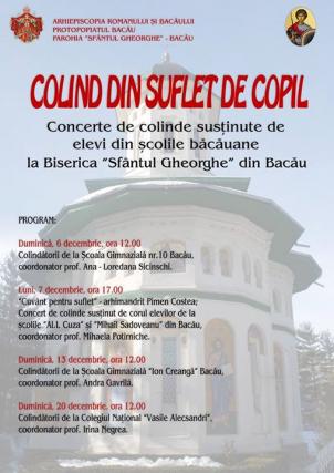 „Colind din suflet de copil“, la Bacău