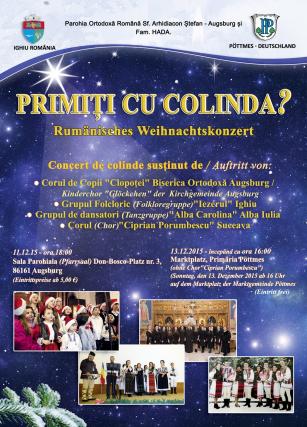 Invitație la spectacol de Crăciun în Augsburg