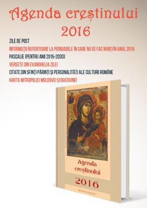 A apărut „Agenda creștinului” pentru anul 2016