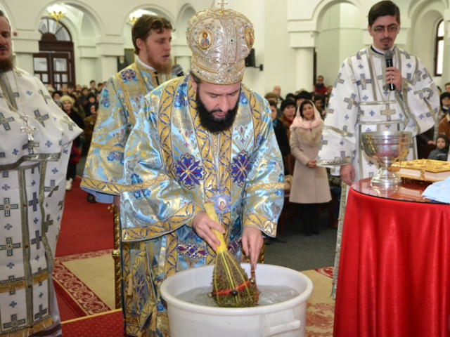 Slujba Botezului Domnului, la Catedrala episcopală din Caransebeș