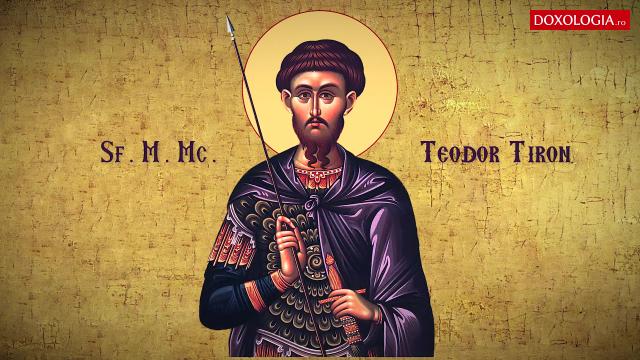 Troparul Sfântului Mare Mucenic Teodor Tiron