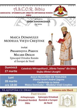 Preasfinţitul Macarie al Europei de Nord va conferenţia la Sibiu