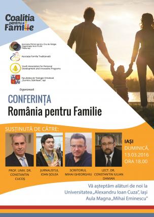 Conferință la Iași: „„România pentru Familie”