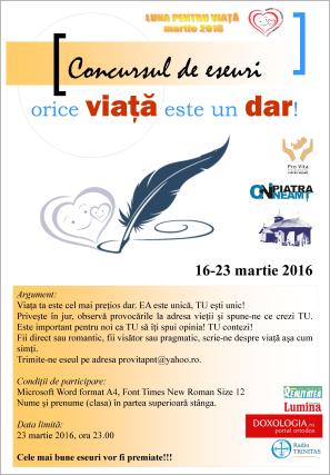 Ample manifestări în cadrul „Lunii pentru viață”, în Protopopiatul Piatra Neamț