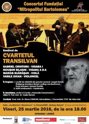 Concertul anual al Fundației „Mitropolitul Bartolomeu”