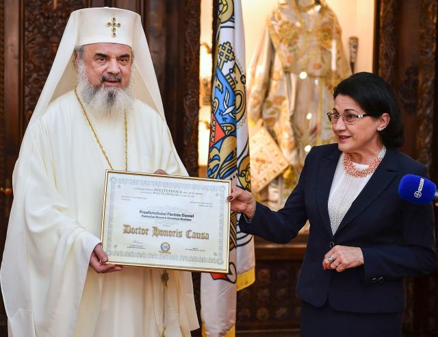 Titlu academic onorific al Universității „Politehnica” pentru Patriarhul Daniel