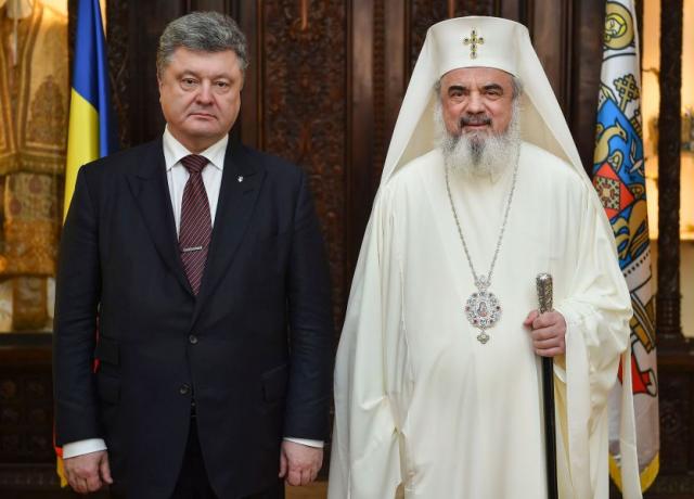 Președintele Ucrainei, Petro Porosenko, primit la Reşedinţa Patriarhală