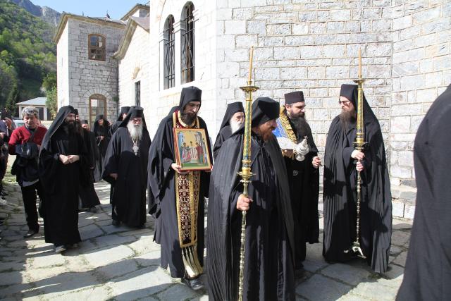 Corul „Byzantion“, în Muntele Athos la privegherea pentru hramul chiliei „Buna Vestire“ a Schitului Lacu