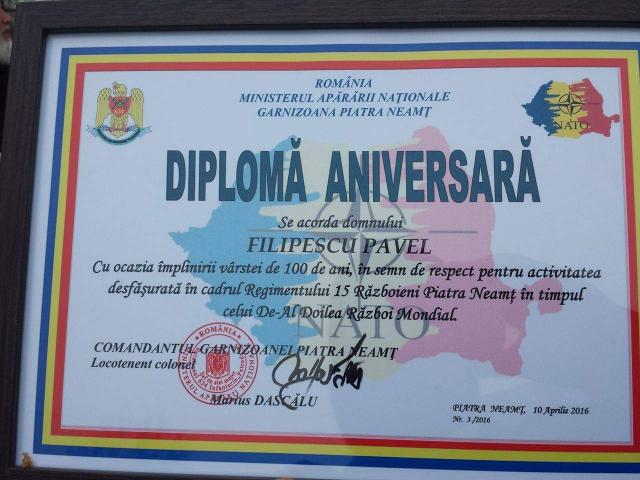 Moment aniversar deosebit la Ghigoieşti: părintele Pavel Filipescu a împlinit 100 de ani