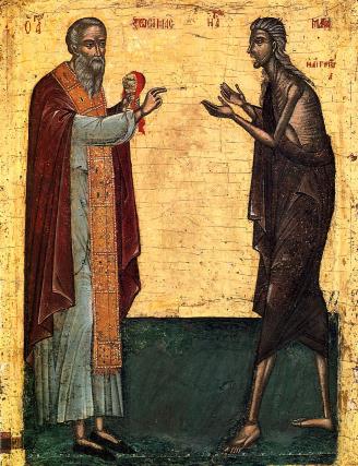 Sfânta Cuvioasă Maria Egipteanca şi Sfântul Cuvios Zosima din Palestina