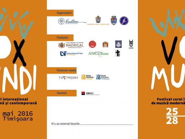Festivalul coral internațional „Vox Mundi” va avea loc la Timişoara