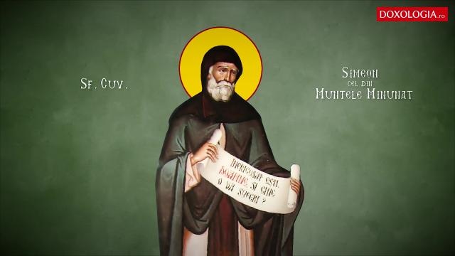 Troparul Sfântului Cuvios Simeon cel din Muntele Minunat