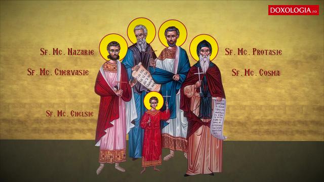 Troparul Sfinților Mucenici Nazarie, Ghervasie, Protasie și Chelsie