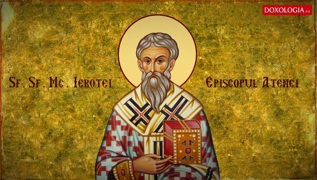 Troparul Sfântului Sfinţit Mucenic Ierotei, Episcopul Atenei