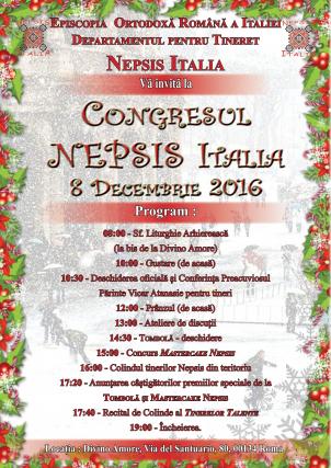 Congresul „Nepsis” Italia - 8 decembrie 2016
