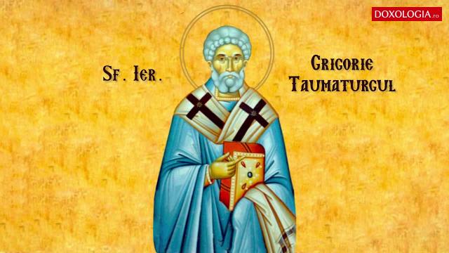 Troparul Sfântului Ierarh Grigorie Taumaturgul