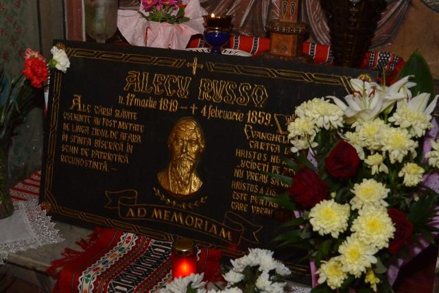 Poetul Alecu Russo, omagiat la Biserica Bărboi din Iaşi